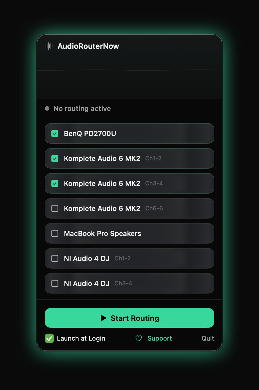 AudioRouterNow — free with optional tip jar